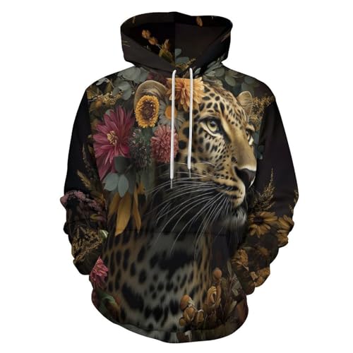 Pull à capuche illustrations naturalistes pour le jogging et le quotidien