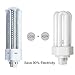 LED GX24Q/G24Q 4-Pin Base Light Bulb, No Ballast 22W (42W CFL/Compact Fluorescent Lamp Equivalent) GX24 LED PL-C Recessed Lamp, Remove/Bypass The Ballast, Daylight 6000K