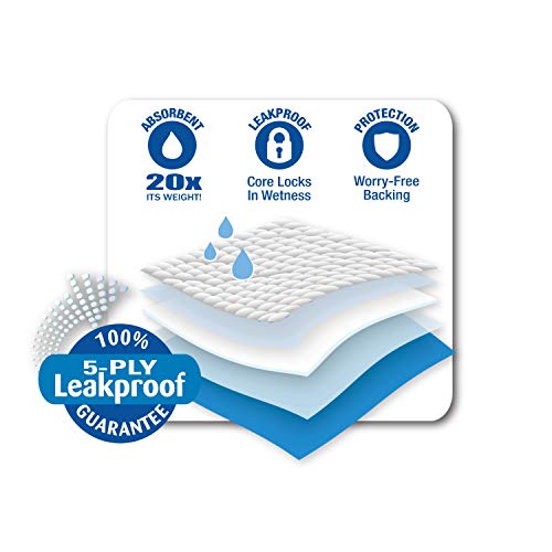 Image of Four Paws Pet Select Pee Pee Pads for Dogs and Puppies 14 Count Standard 22 inch x 23 inch | Leak-proof, 12 hour floor protection, quilted potty training pads, 5 layers, 22 inch x 22 inch