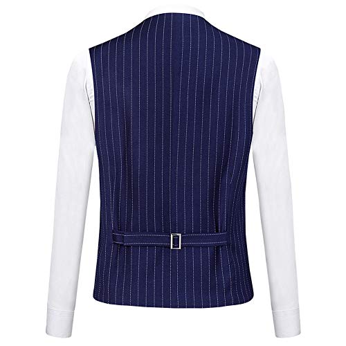 YOUTHUP Anzug Herren Slim Fit 3 Teilig Vertikale Streifen Anzüge Business Herrenanzug Sakko Weste Hose – Bild 6