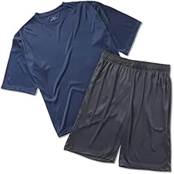 [Duerfusa] パジャマ メンズ 上下 夏 冷感 ドライ 吸汗速乾 ゆったり 蒸れない ルームウェア 部屋着 半袖 Tシャツ ハーフパンツ ひんやり ストレッチ 大きいサイズ
