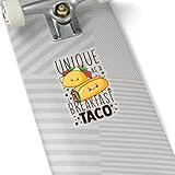 Teegarb Letter Blanket Aufkleber für lustige Tacos-Enthusiasten, mexikanische Delikatessen, Grafik, Wortspiel, humorvolle hispanische Lebensmittel, Devotee Statements Gag, 15,2 x 15,2 cm, transparent