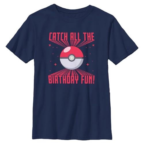 Pokemon Pokeball Fun Unisex para niños, Azul Marino, Medium