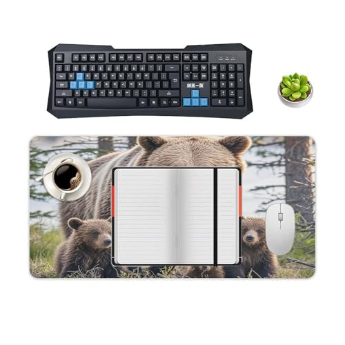 Mother Bear and Her Cubs Protector de Escritorio Grande y Antideslizante miniatura 4