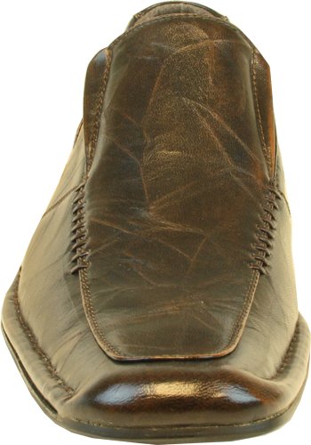 CORONADO Men's Dress Shoes BARON Fashion Loafer Style with a Point Moc Toe and Leather Lining Brown 8.5M2