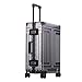 SLENIPTAR Luggage All-Aluminum Magnesium Alloy Luggage Trolley Case Frame Metal Luxury Travel Suitcases Password Universal Wheel Boarding Bag Carry on luggage(Pearl Silver (All Al)