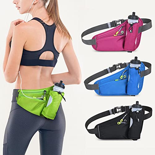 Moanyt Cinto de corrida com suporte para garrafa de água, pochete leve, suporte de telefone para hom