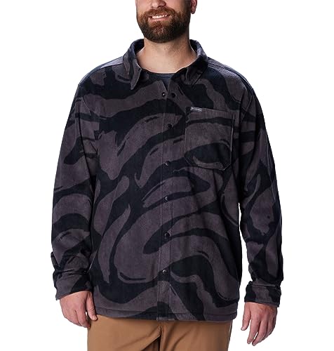 Columbia Men's Steens Mountain Printed Shirt Jacket, Black Snowdrifts Print, 2X Tall by Columbia - Image 6