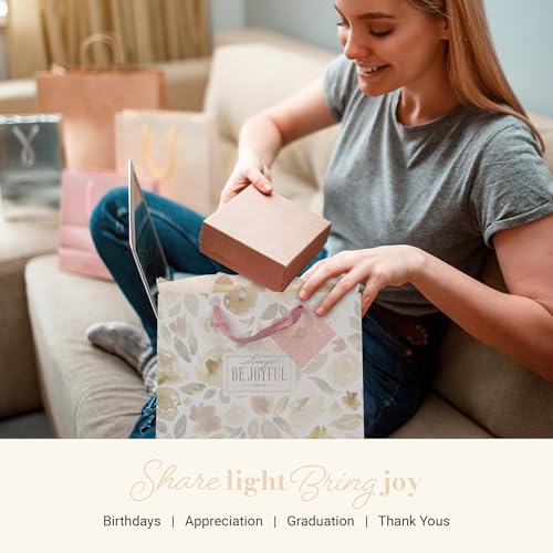 Image of Christian Art Gifts Large Gift Bag with Tissue Paper, Be Joyful