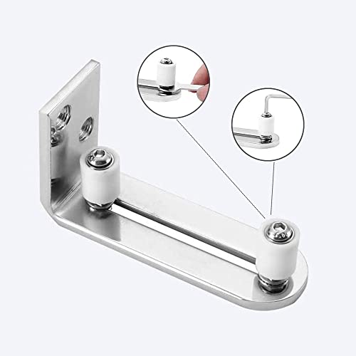LWZH Floor Guide Schuur Deur Gids Schuifdeuren Schuur Deur Floor Guide Roller Bottom Verstelbare Stay Roller, Zilver - Image 7