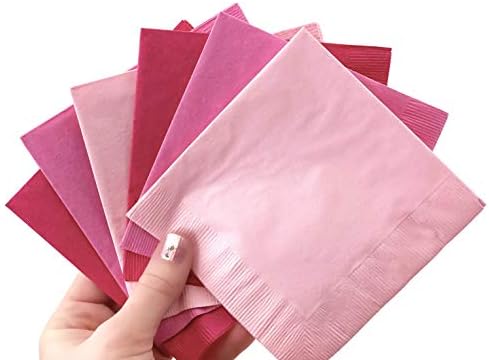 Pink Beverage Napkins - 50 ct Girl Birthday Baby Shower Party Decor Supplies