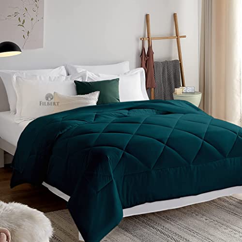 Image of Filbert Microfiber 250 GSM Diamond Stitch Double Bed Comforter Blanket for All Season Light Weight (90 inch x 100 inch Inches /228cm x 254cm) - Comforter Double Bed|Teal