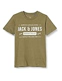 T-Shirt Jack & Jones Jungen JJEJEANS TEE SS CREW NECK NOOS JR Shirt, Olive Night/Detail:Melange, 164