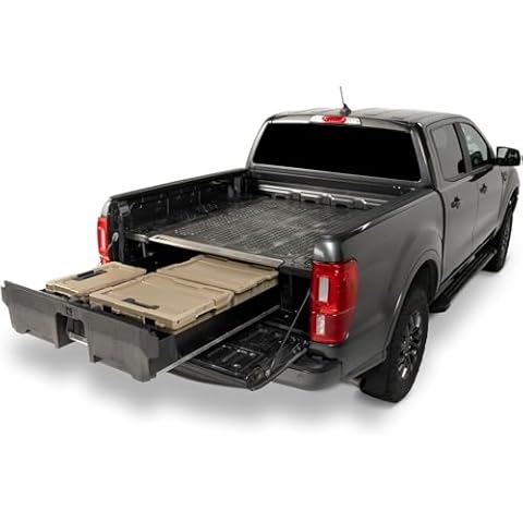 DECKED Truck Bed Storage System with System Accessories | Compatible with Toyota Tacoma (2024-Current) 5'1" Cover