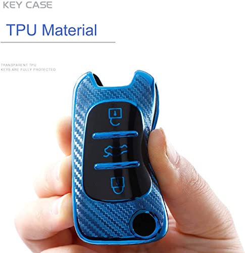 Premium TPU Car Remote Key Cover Case Protection Compatible for Hyundai i20 i30 i35 iX20 iX35 Sportage Verna Avante,3 Buttons (Green) - Image 4