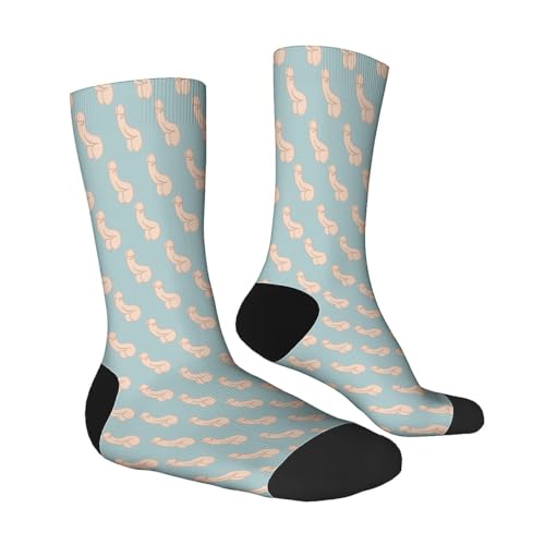 LSIWMSK Funny Socks for Men Women Unisex Crazy in Blue Short Socks Gifts