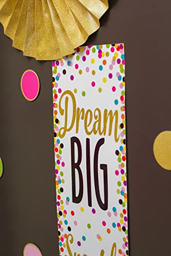 Image of Teacher Created Resources Confetti Dream Big, Sparkle More, Shine Bright Banner (TCR3915)