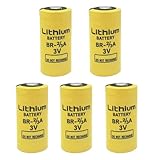 BALOLO (5-Pack) BR-2/3A 1600mAh 3.0V Non-Rechargeable Lithium Battery Replacement for Panasonic BR-2/3A FANUC A98L-0031-0006