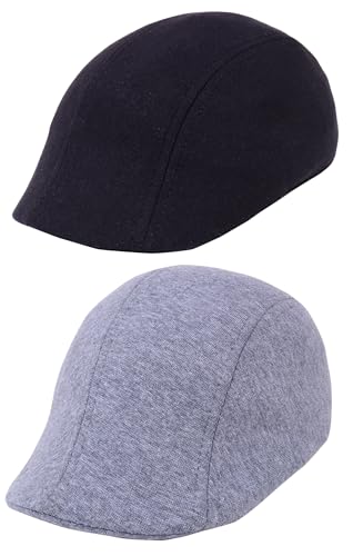 Zacharias Men's Cotton Milanch Beret Golf Ascot Cap 100044 (Black...