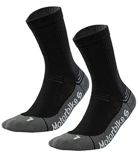 TODO Motorradsocken Herren Kurz Licht Atmungsaktiv Motor Socken Schwarz (41-43 EU, 1-paar Szchwarz)