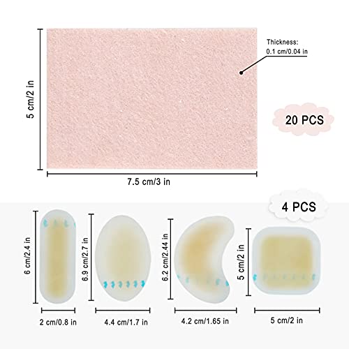 20 stuks Moleskin voetvulling, 4 stuks blisterkussens, blisterpreventie voor tenen, verlichten wrijving De1hiel patches… - Image 8
