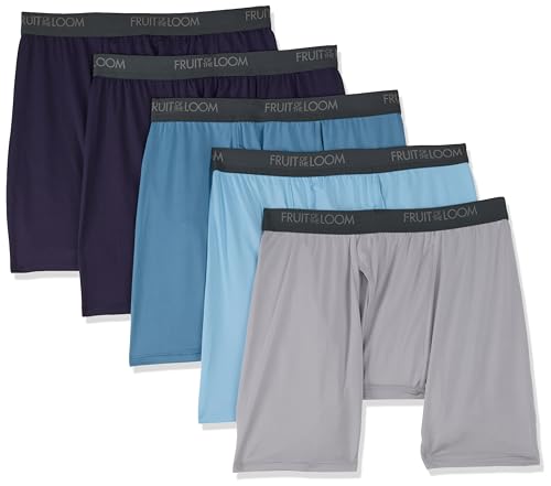 Fruit of the Loom Men's Micro Stretch Boxer Briefs, Designed to Move with You, Lightweight & Moisture Wicking Boxer Briefs (Pack of 6)