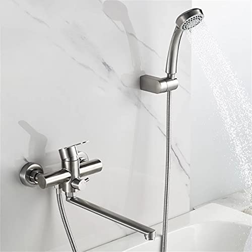 Mitigeur de baignoire fin des éclaboussures grâce à la sortie longue double commande