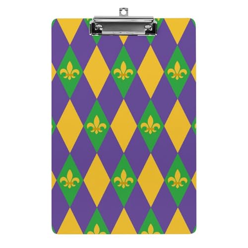 Porte-formulaires A4 losange coloré avec pince pour documents et papier de bureau