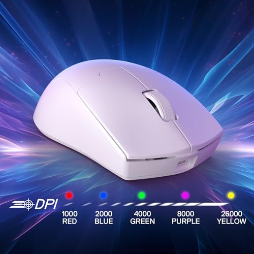Image of Redragon M918 PRO 3-Mode Wireless Gaming Mouse, 55G Lightweight 26K DPI Mouse w /Ergonomic Natural Grip Build, Full Programmable Buttons, Software Supports DIY Keybinds & DPI
