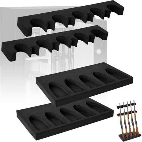 OCQOTAT Gun Rack for Gun Storage, Gun Safe Accessory for Shotguns, Gun Holder in Gun Cabinet, Shotgun Rest, Foam Material with Magnetic Strip and Hook Strip, Gifts for Hunters