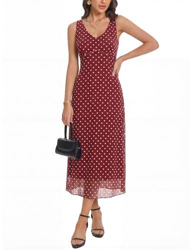 Image of Floral Maxi Dresses for Women Summer Semi Formal Long Mesh Dress | Womens Sleeveless V Neck Bodycon Elegant Casual Wedding Guest Cocktail Party Dress Date Night Outfits Spring Trendy 2026