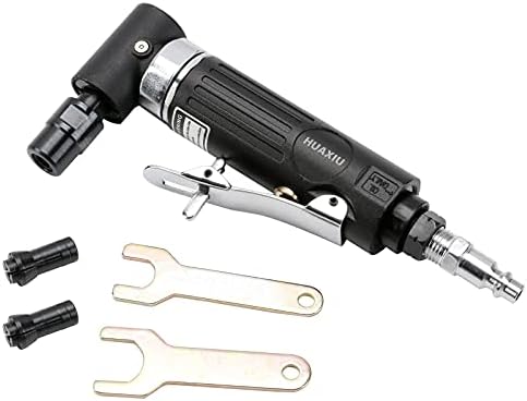 1/4 Air Angle Die Grinder ,90 ° Pneumatic Right Angle die grinder Tool with 1/4 and 1/8 inch Collets