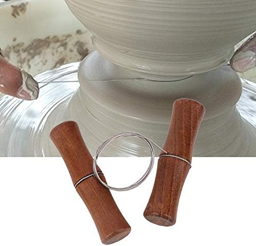 Wire Clay Cutter 59cm Stainless Steel Clay Cutting Wire Slicer Ceramic Art Clay Carving Tool Cheese Plasticine Dough Cutting Pottery Tool