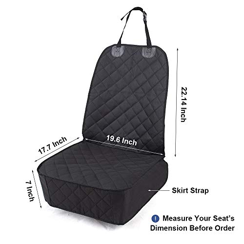 Image of Honest Outfitters Dog Car Seat Cover, Pet Front Cover for Cars, Trucks, and Suv's - Waterproof & Non (Plastic) (Multicolor)