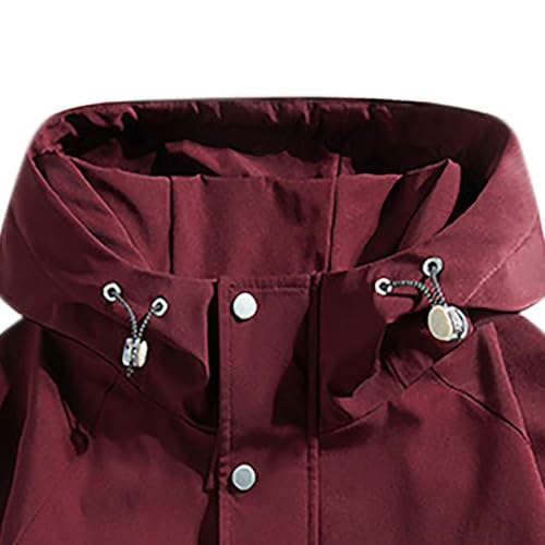 Mens Rain Jacket Lightweight Outdoor Hiking Travel Waterproof Hooded Windbreaker Fashion Y2k Teen Boy Street Jacket Coat4