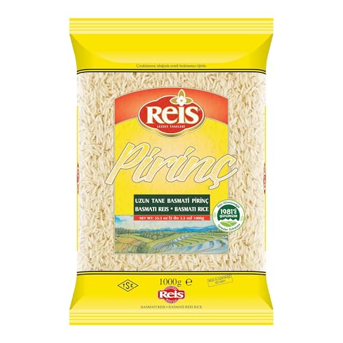 Reis Long Grain White Basmati Rice, Cereal Bag for Curry & Pilaf, 2.2lbs
