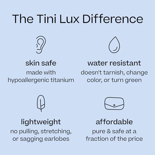 Titanium Stud Earrings – Implant Grade Flat Back Hypoallergenic Earrings for Women | Medical Grade Titanium Studs for Sensitive Ears | Waterproof Sleep-Safe Earrings 7