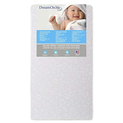 Image of Dream On Me Little Baby 6 Inch Full Size Firm Fiber Crib and Toddler Bed Mattress Grey