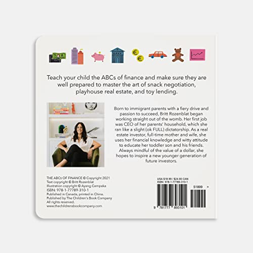 The ABCs of Finance Board book-Teach your Child the Art of Snack Negotiation, Playhouse Real Estate and Toy Lending-Children board books-(Board Books for Toddlers, Children’s board book,gifts) - Thumbnail 3