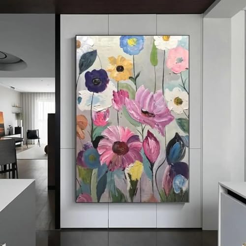 Peinture botanique haut de gamme affiche fleurs scandinaves sur toile
