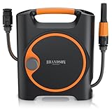 Brandson - Schlauchbox 10 + 1,5 m - Gartenschlauch Trommel 3/4 Zoll - Schlauchaufroller - 10 Meter Schlauch – 11 mm Schlauchdurchmesser – Schnellkupplung ½ Zoll – Schlauchtrommel für Garten Terrasse