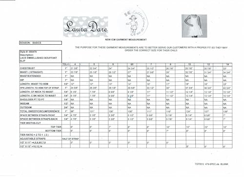 I.C. Collections Little Girls White Bouffant Slip Petticoat Lace Embellished3