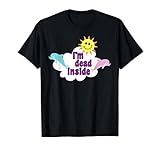 I'm Dead Inside Pastel Goth Dolphins Meme Sarcastic Quote T-Shirt