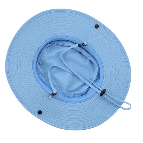 Image of Home Prefer UPF50+ Mens Sun Hat Wide Brim Womens UV Protection Beach Bucket Hat for Fishing Hiking Snap Up Cowboy Hat