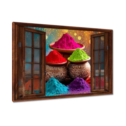 Peinture imprimée sur toile Festival des couleurs 120x80cm H10451Z