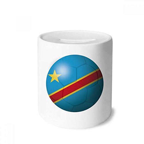 Tirelire Congo céramique drapeau national boîte d'épargne monnaie enfants adultes