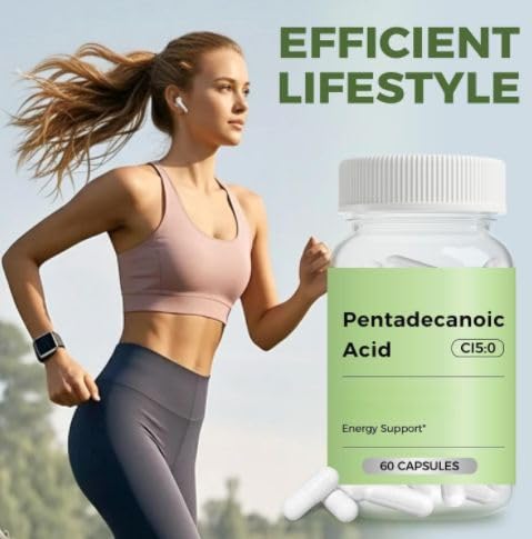 Complexe d'acide pentadécanoïque – Soutient le métabolisme, l'immunité et la vitalité – à partir de lait de chèvre – Sans OGM, paquet de 2