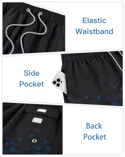 Image of BOJIN Mens Swim Trunks 9 inch Quick Dry Stretch Swim Shorts Mesh Lining Bathing Suits Swimwear Beach Shorts with Pockets