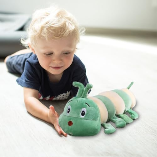 LGWJHCY Weiche Raupen Kuscheltier Spielfigur, Grüne Raupe Nimmersatt Plüschtiere, Plüsch Gefüllte Tiergeschenke, Tolles Geschenk für Jungen Und Mädchen Zum Fantasievollen Spielen