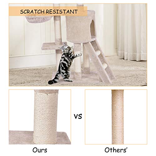 Árbol para gatos Tangkula 56 pulgadas multi-niveles miniatura 7